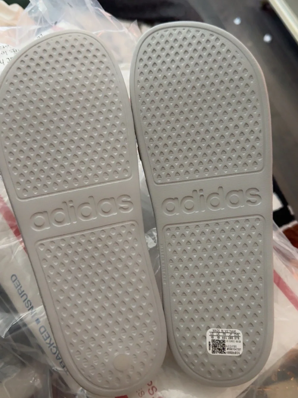 Adidas Comfort Slide Sandals Gray/White Men’s Size 10